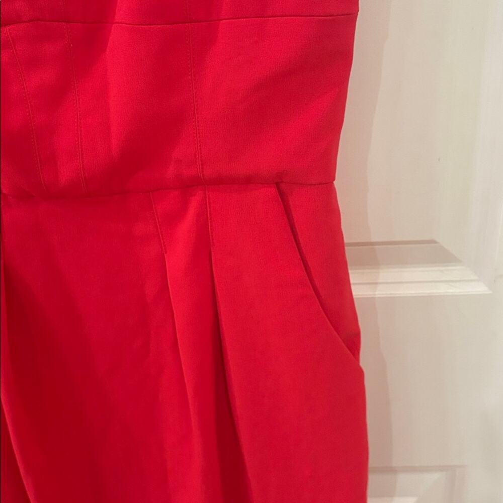 BCBGMaxAzria Vibrant Red Strapless Mini Dress Size 8 - Picture 7 of 7